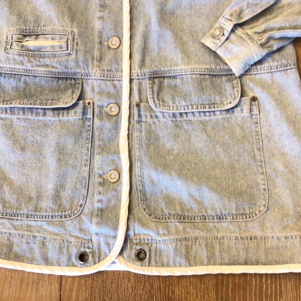 VTG HYPE Womens Light Wash Oversized Denim Shirt Jacket Size Small - Picture 3 of 13